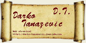Darko Tanazević vizit kartica